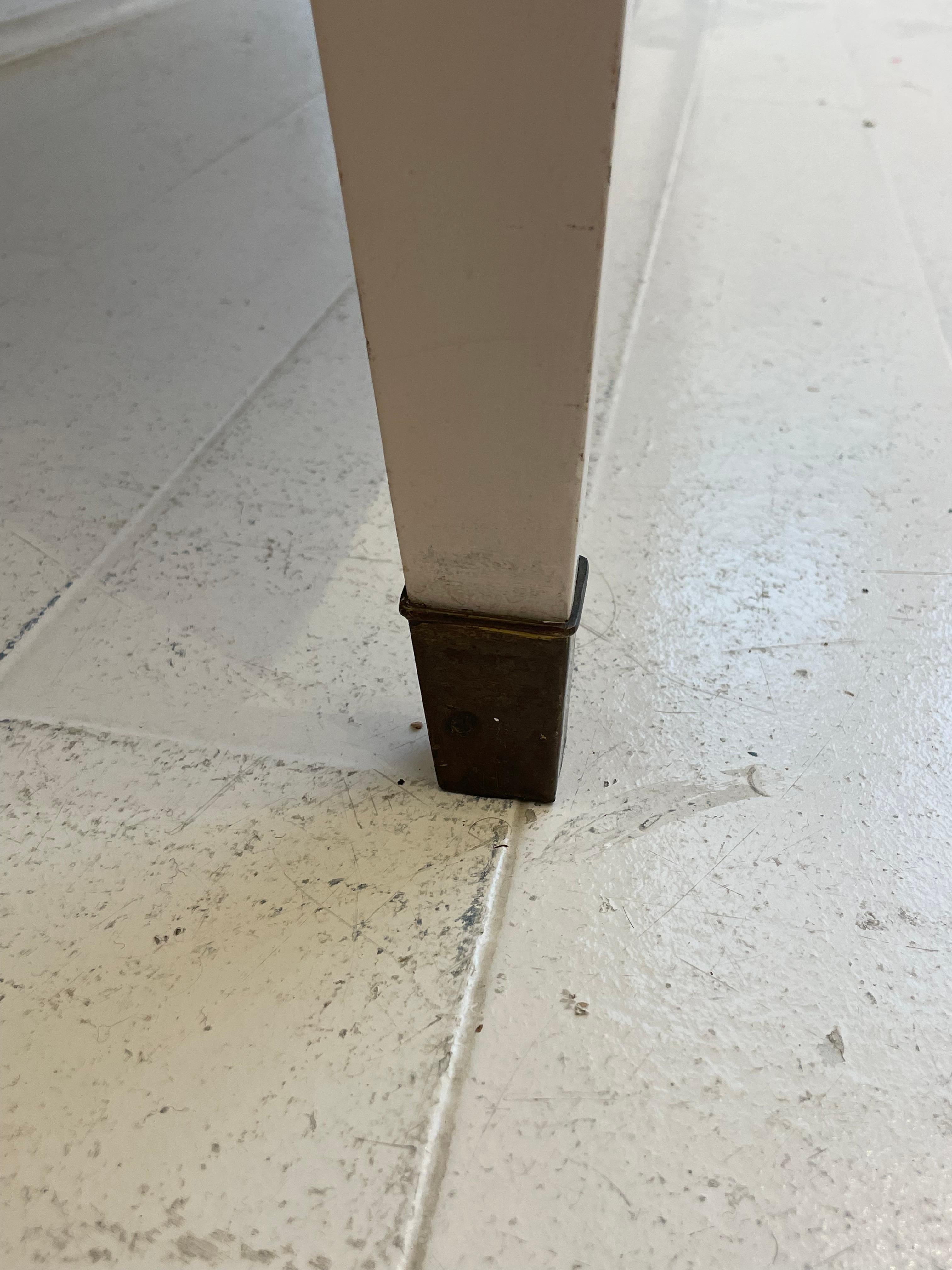 1950s  Italian credenza sideboard with inlaid glass top For Sale 5