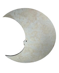 Italian Crescent Moon Face Wall Mirror, 1970s