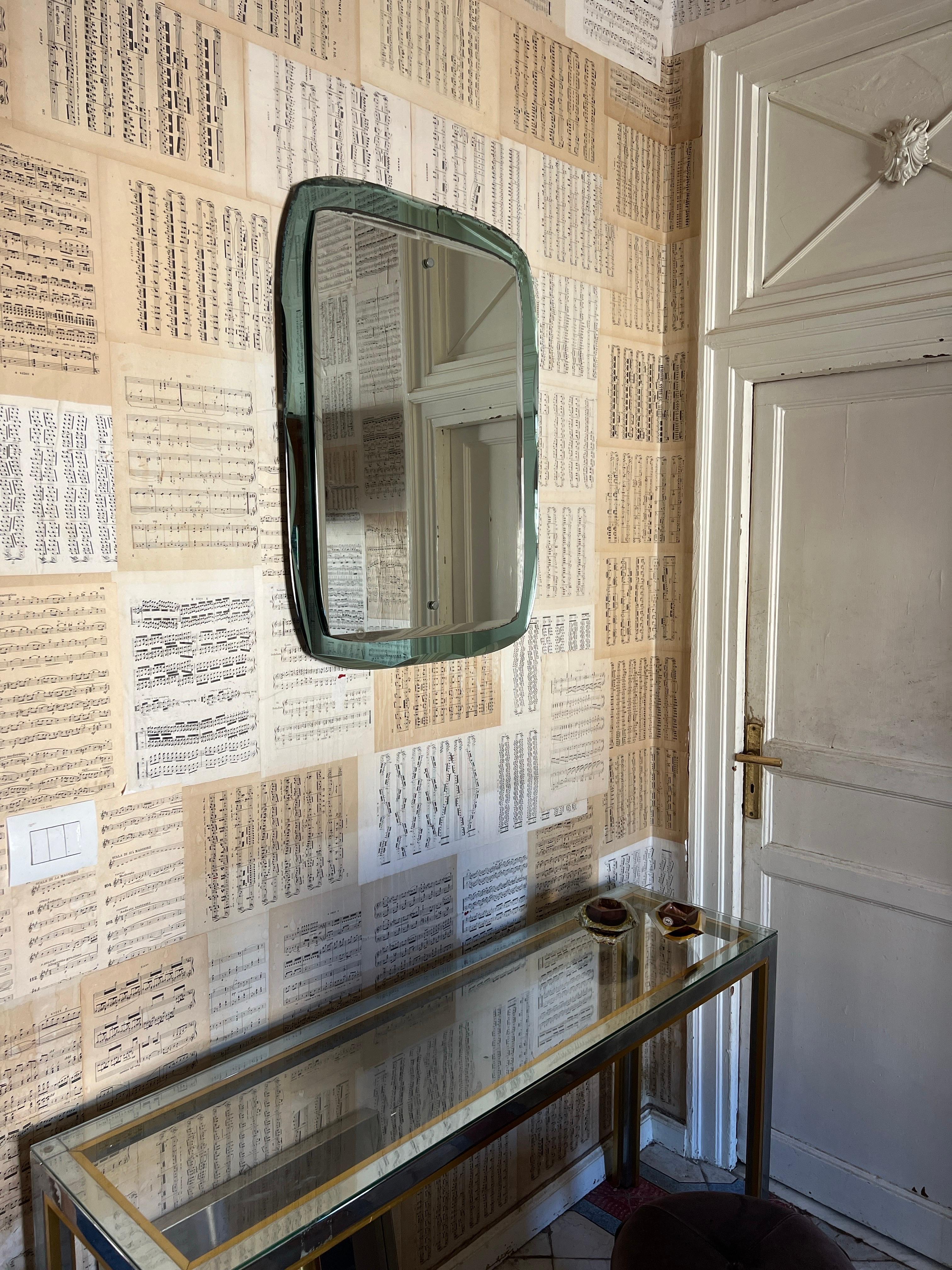 XX secolo Specchio da parete italiano in Cristal Arte, anni '60 in vendita