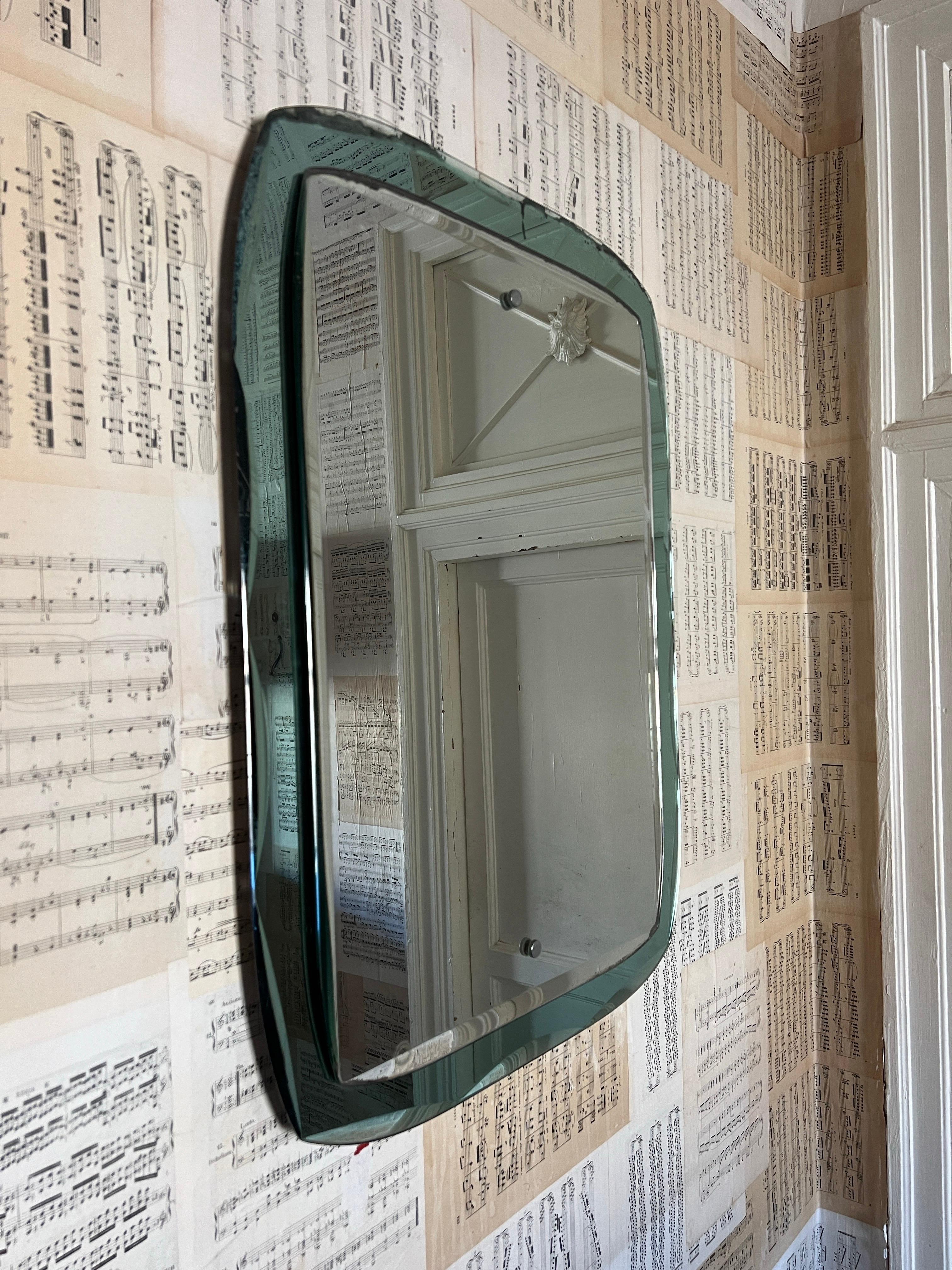 Specchio da parete italiano in Cristal Arte, anni '60 in vendita 2