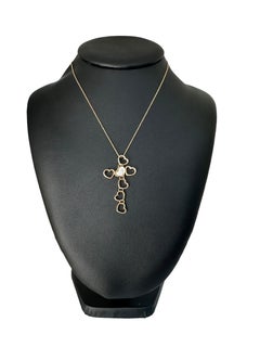 Italian Cross of Hearts Necklace 18 karat Yellow Gold