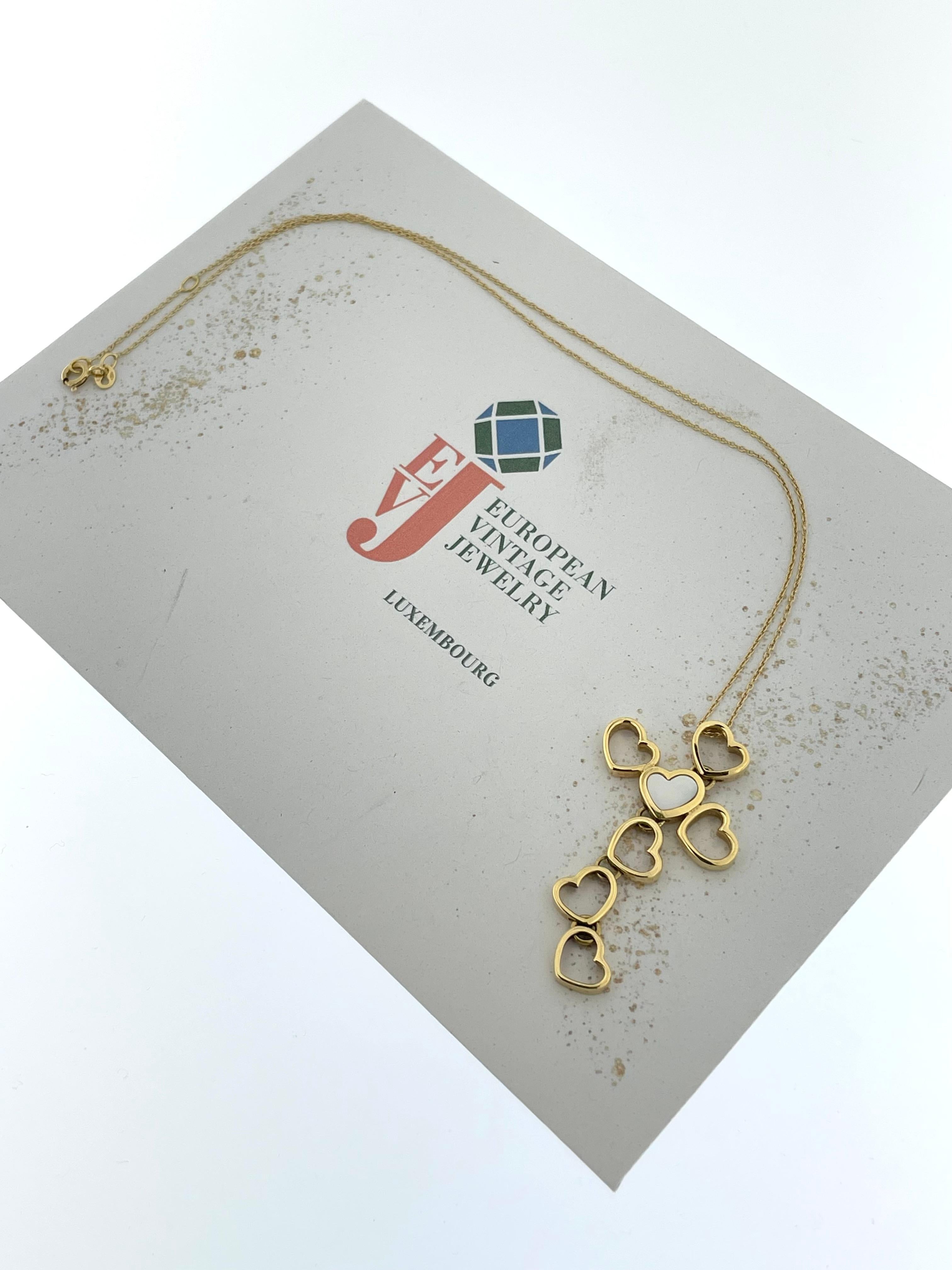 Collier Italien Croix de Coeurs Or Jaune 18 carats en vente 4