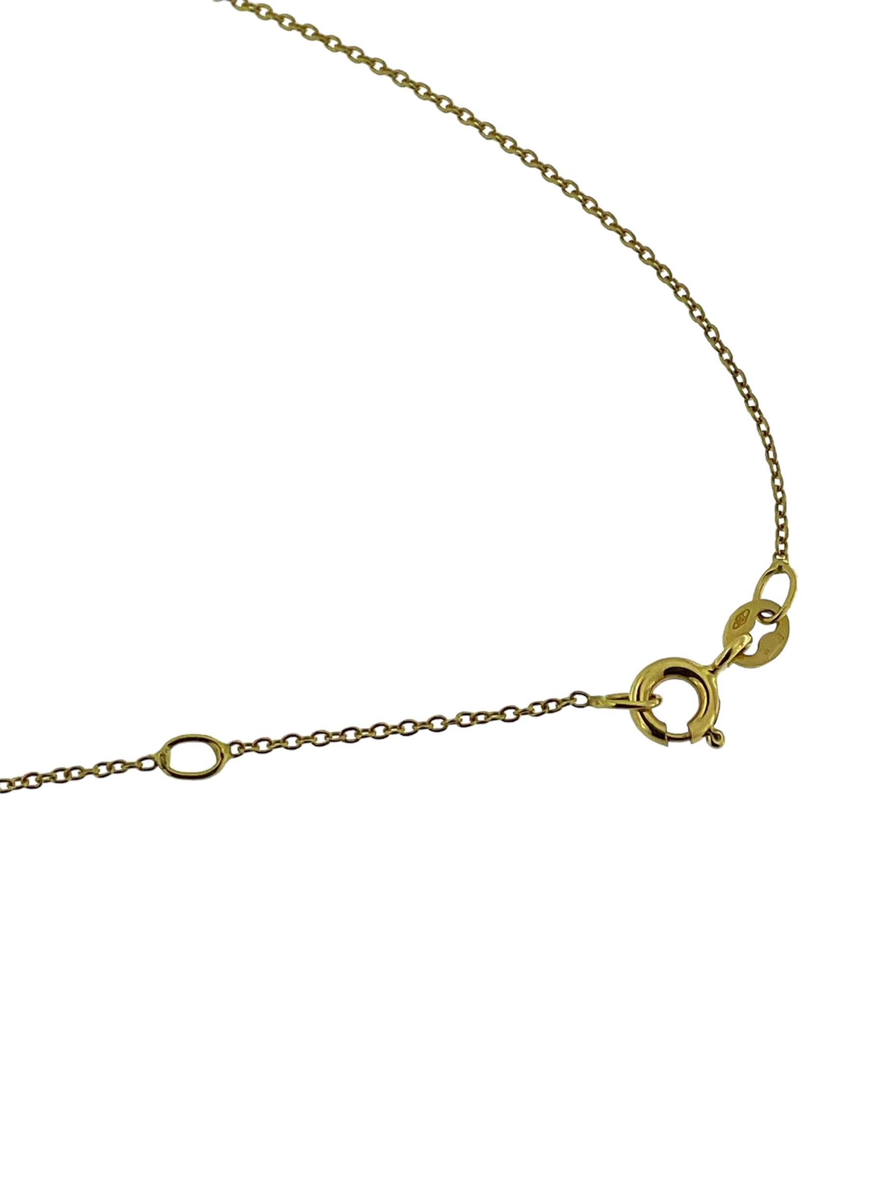 Collar Italiano Cruz de Corazones Oro Amarillo 18 Quilates en venta 2
