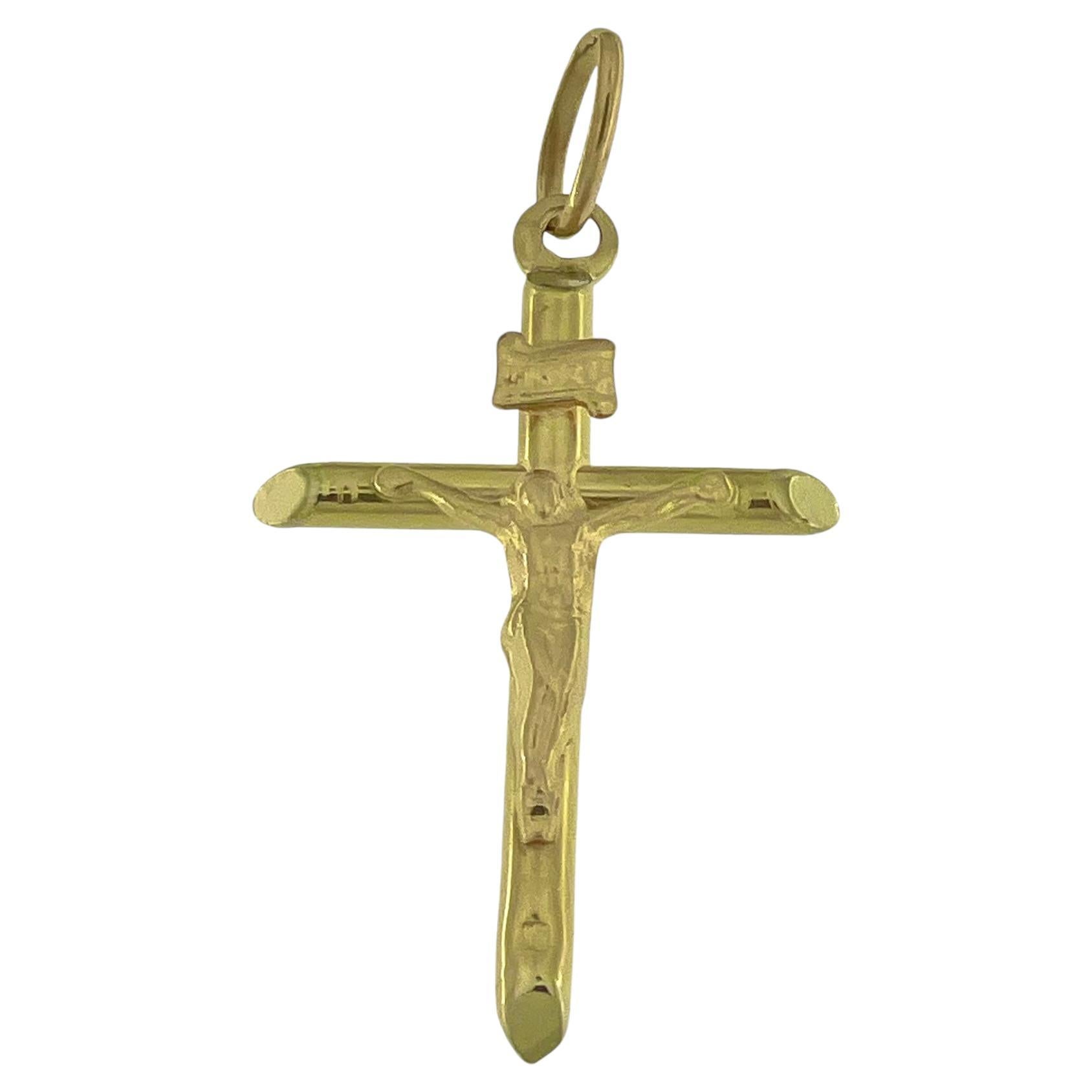 Italian Crucifix 18 karat Yellow Gold
