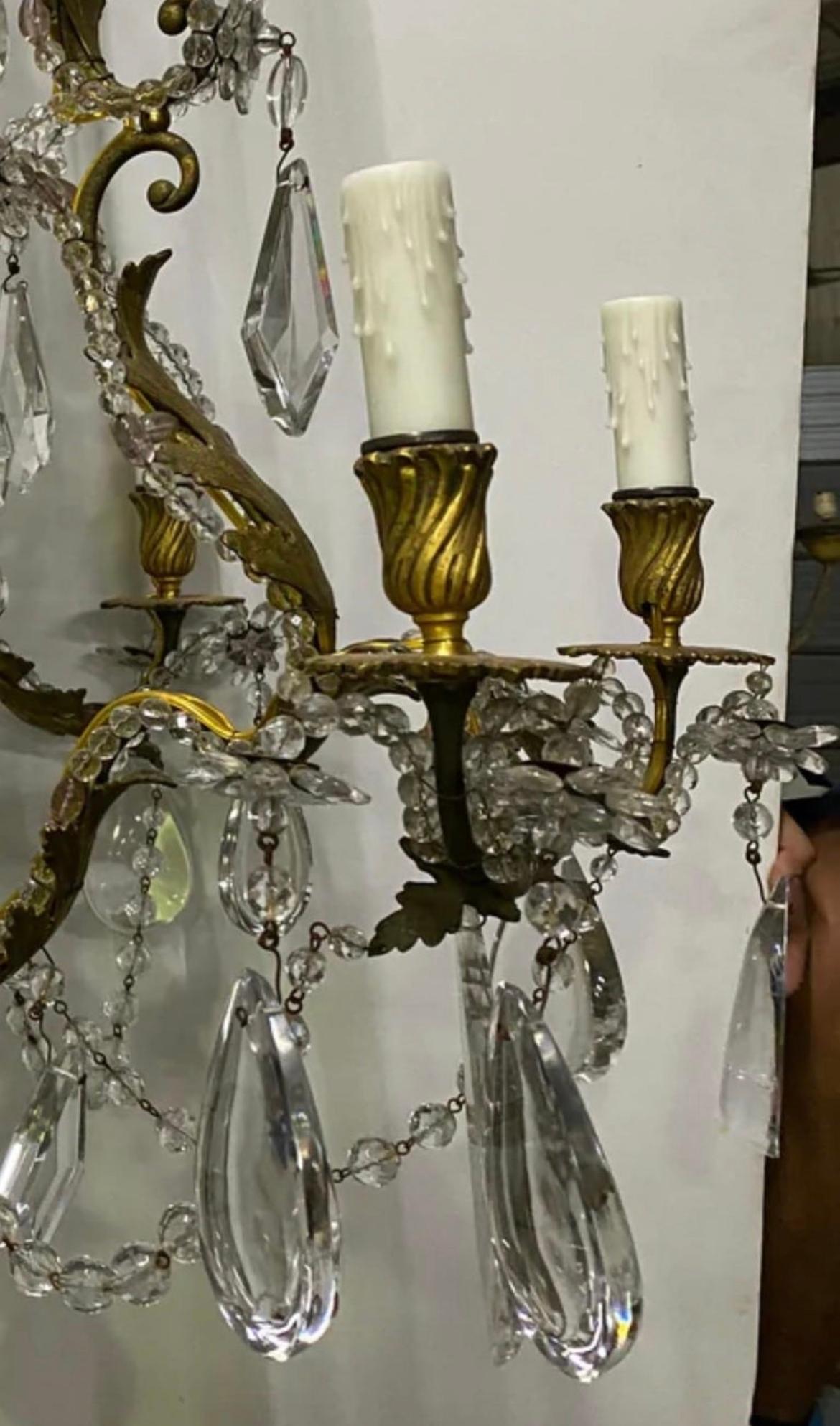 20ième siècle Lustre à 6 bras en cristal italien en vente