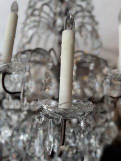 Italienischer Kristall- und Perlenkronleuchter