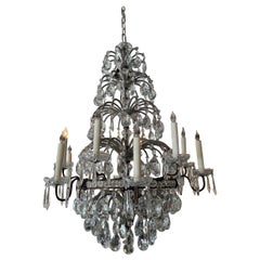 Italian Crystal and Beaded Chandelier