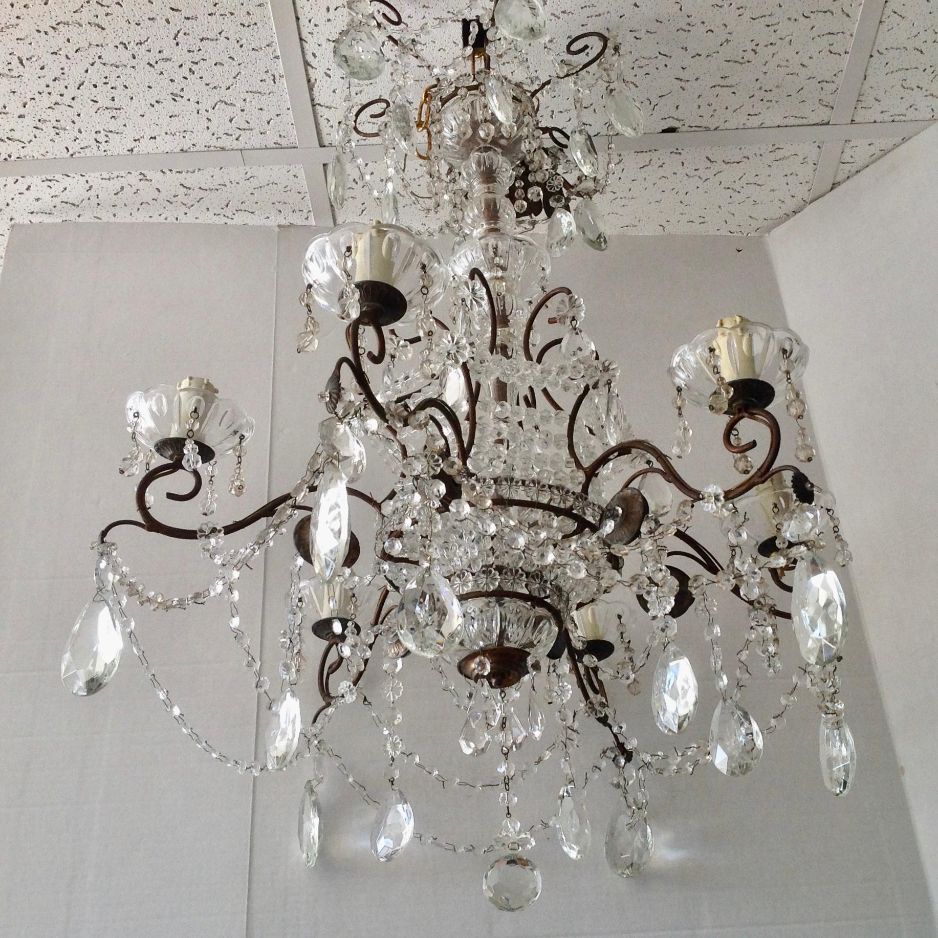 lustre italien cristal