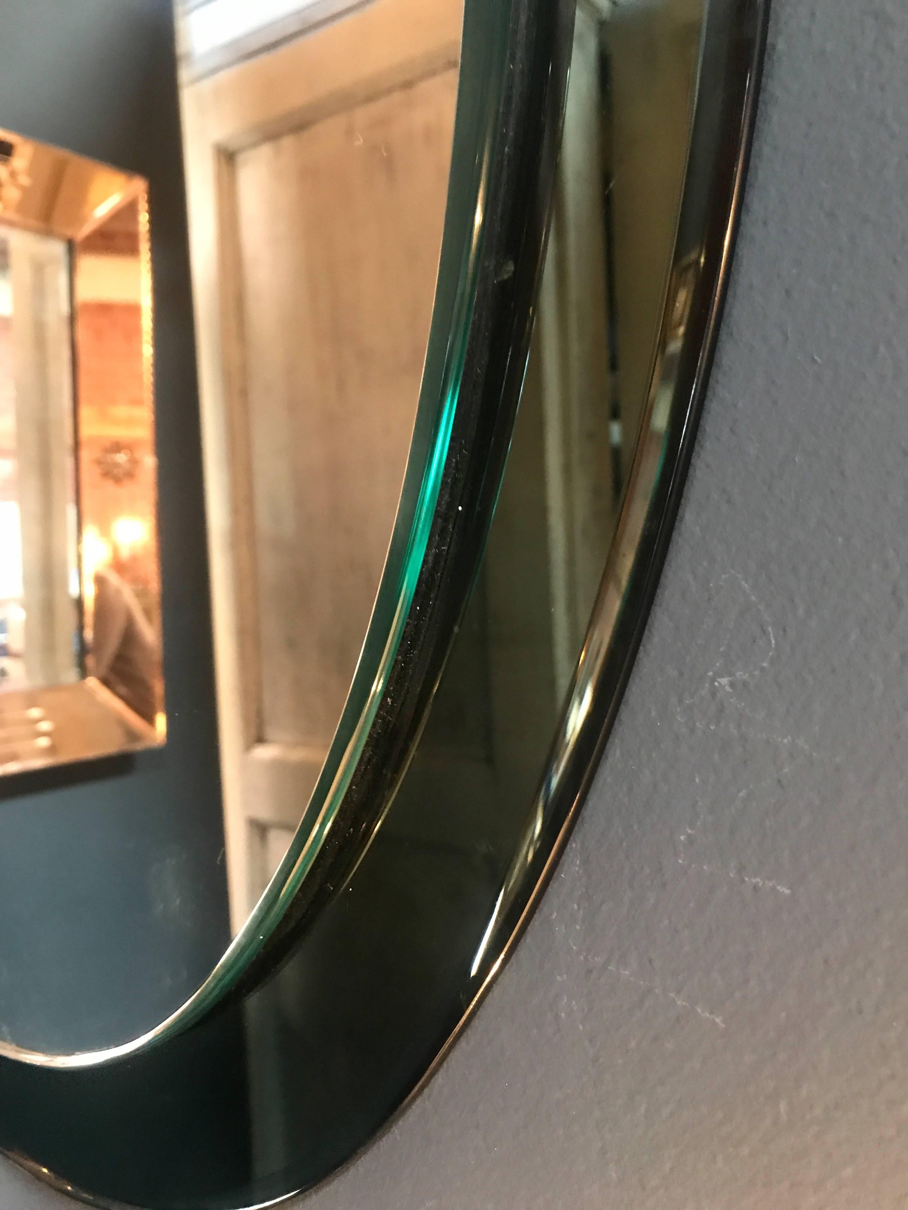 Italian Crystal Art Wall Mirror In Excellent Condition In Los Angeles, CA