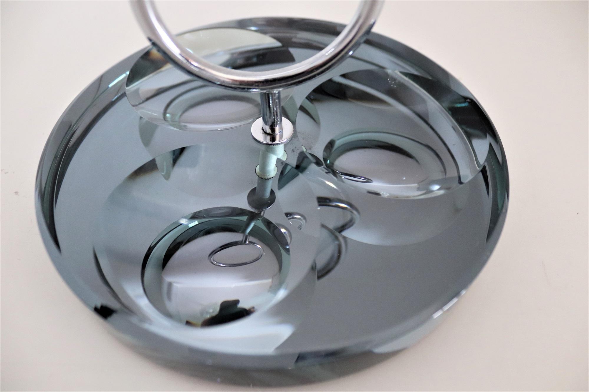 Italian Crystal Glass Ashtray or Vide-Poche by Fontana Arte, 1960s 4