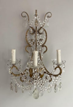Italian Crystal Beaded Sconce