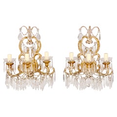 Italian Crystal Beaded Sconces