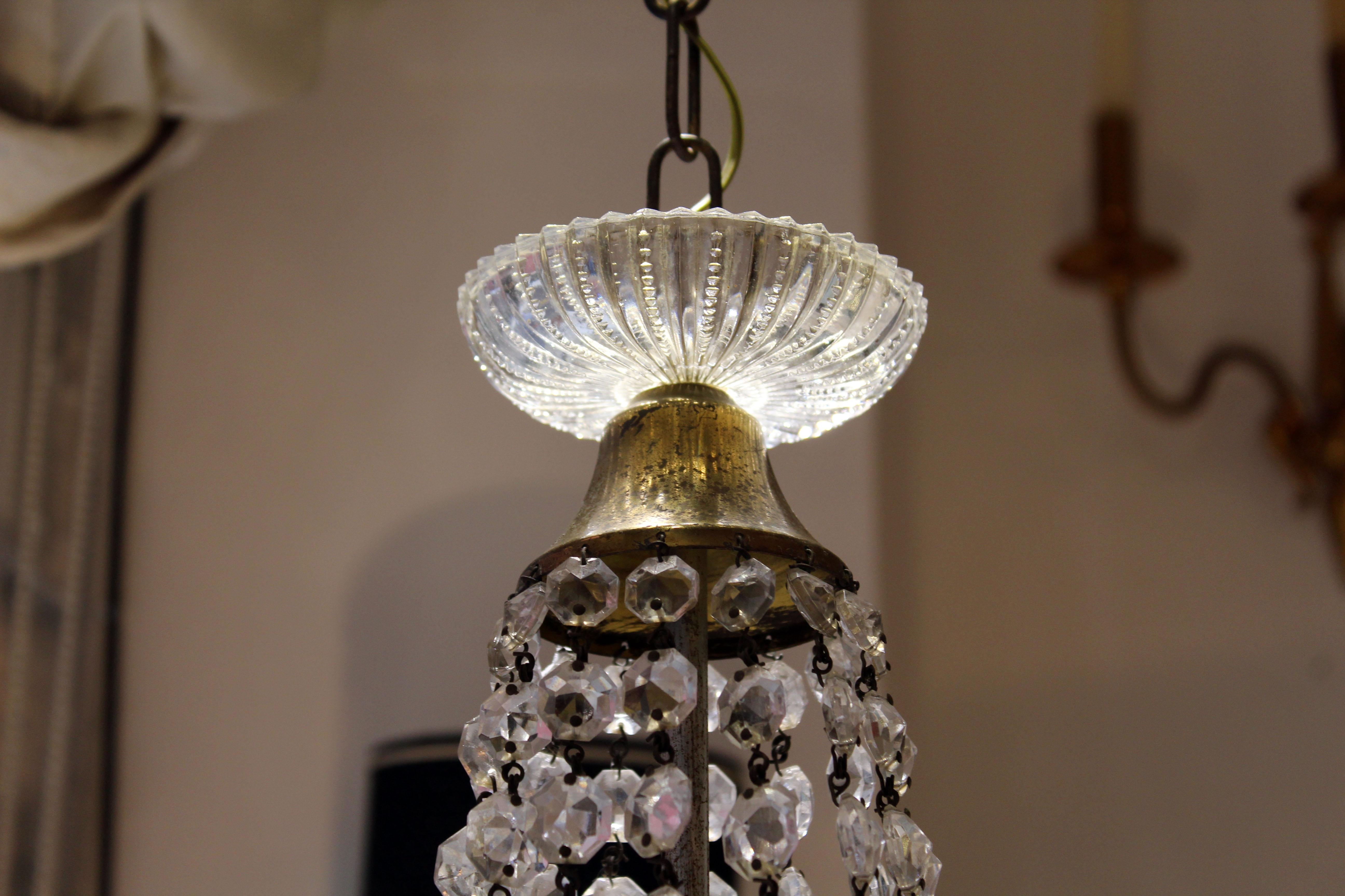 Italian Crystal Chandelier, 1950s 4