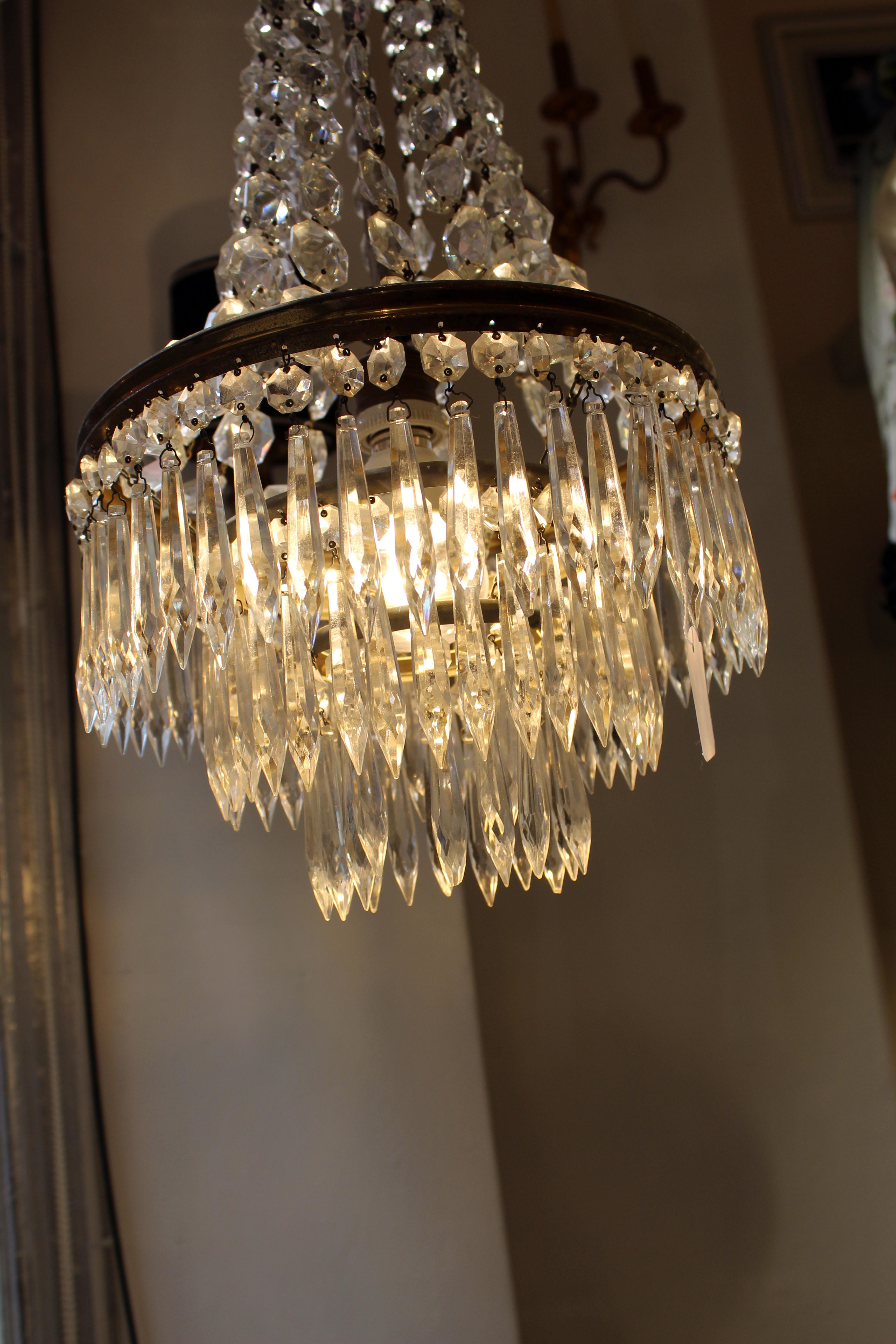 1950s crystal chandelier