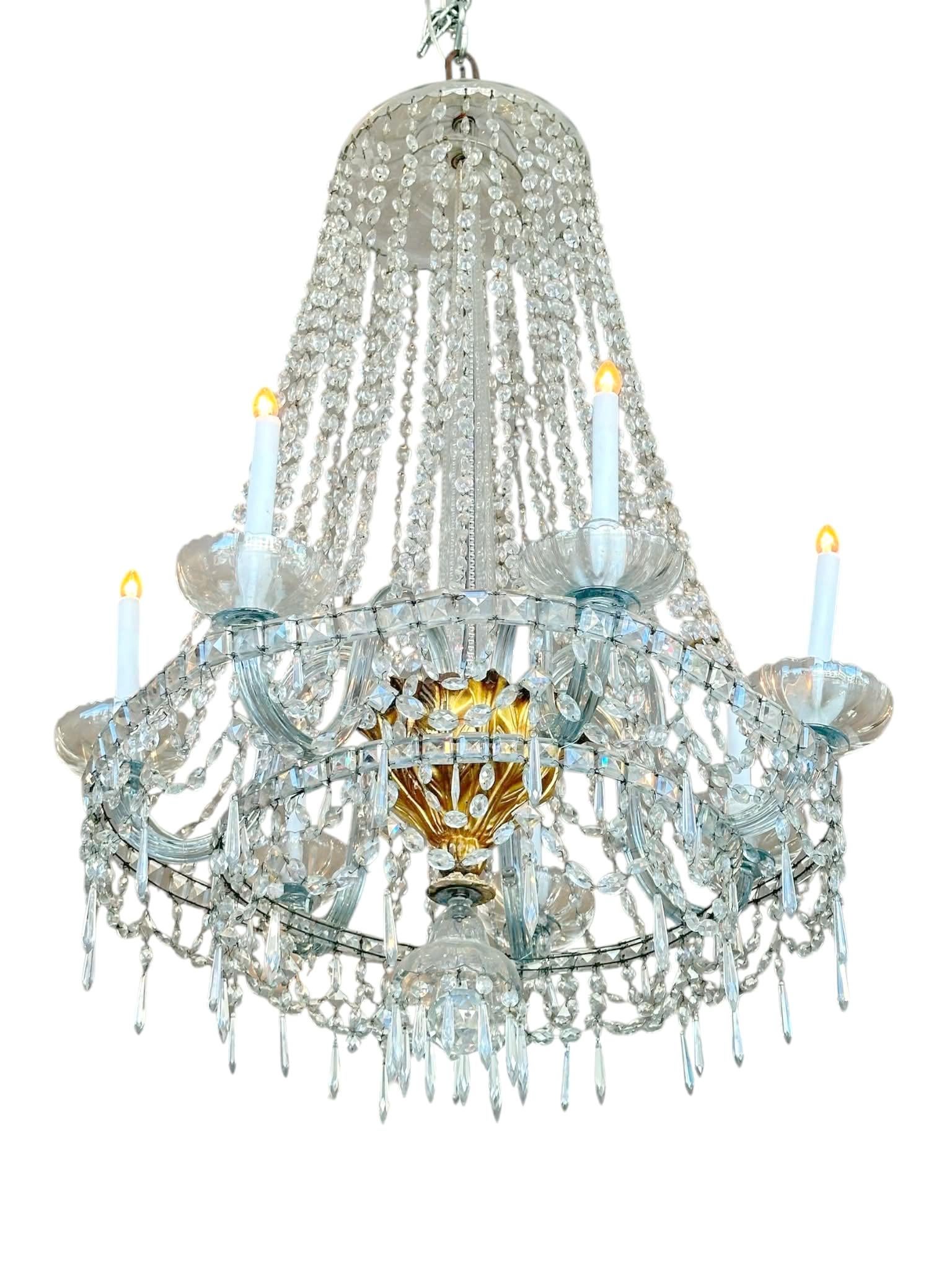 Lampadario neoclassico italiano, XIX secolo in vendita 4