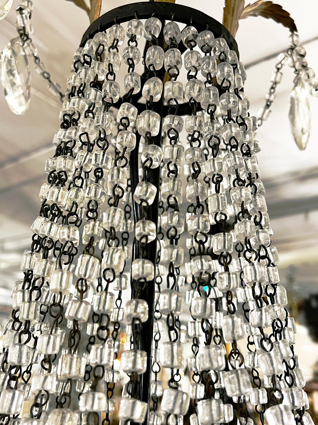 Italian Crystal Chandelier In Good Condition For Sale In New York, NY