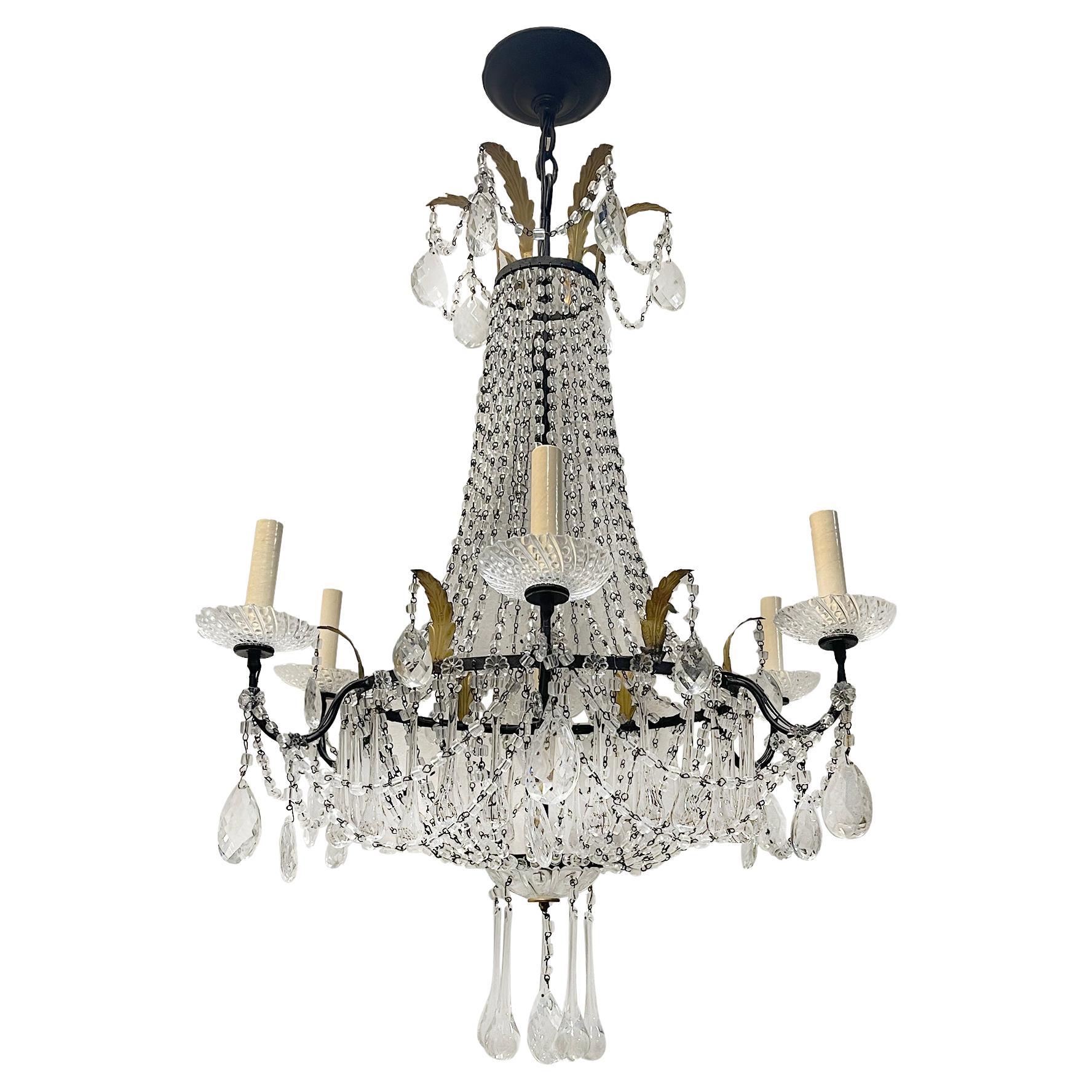 Lustre italien en cristal en vente