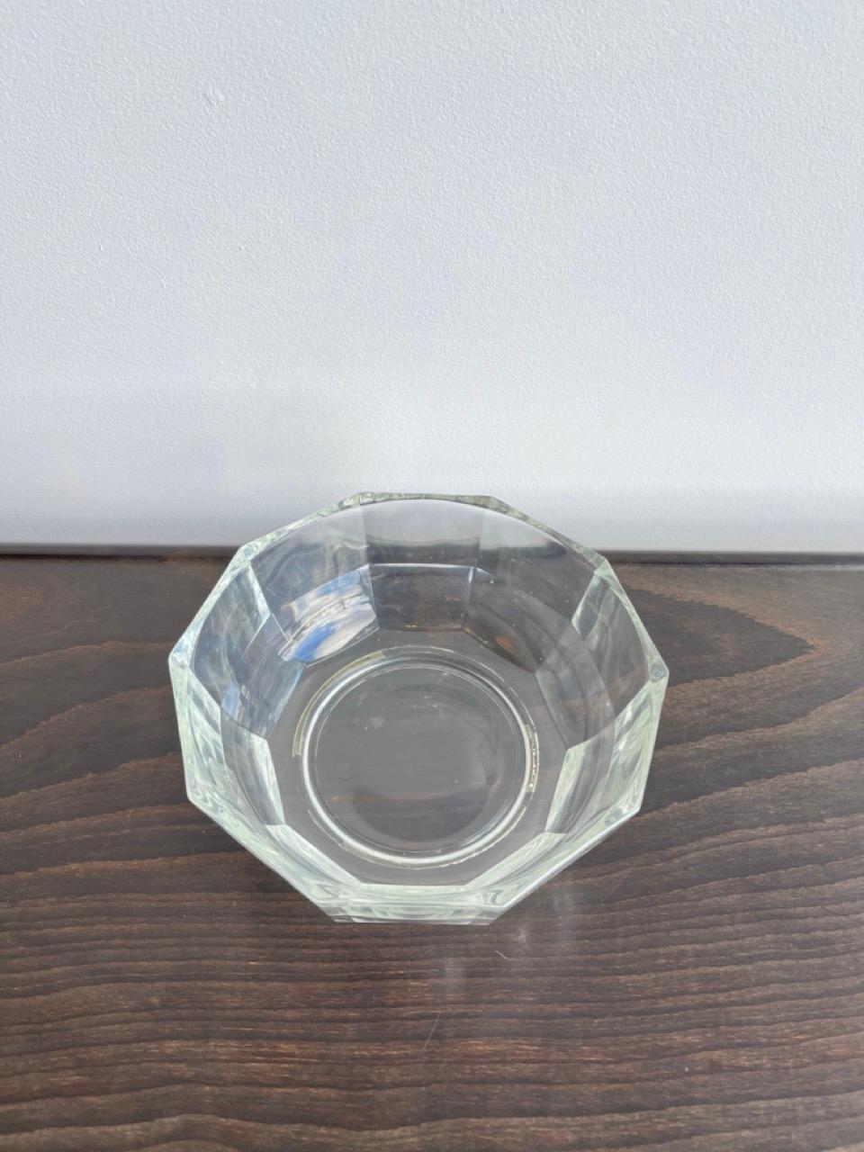 Italian Crystal Glass Centrepiece Bowl In Good Condition For Sale In Byron Bay, NSW
