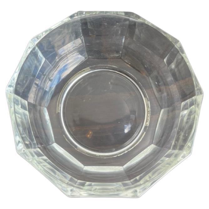 Italian Crystal Glass Centrepiece Bowl For Sale