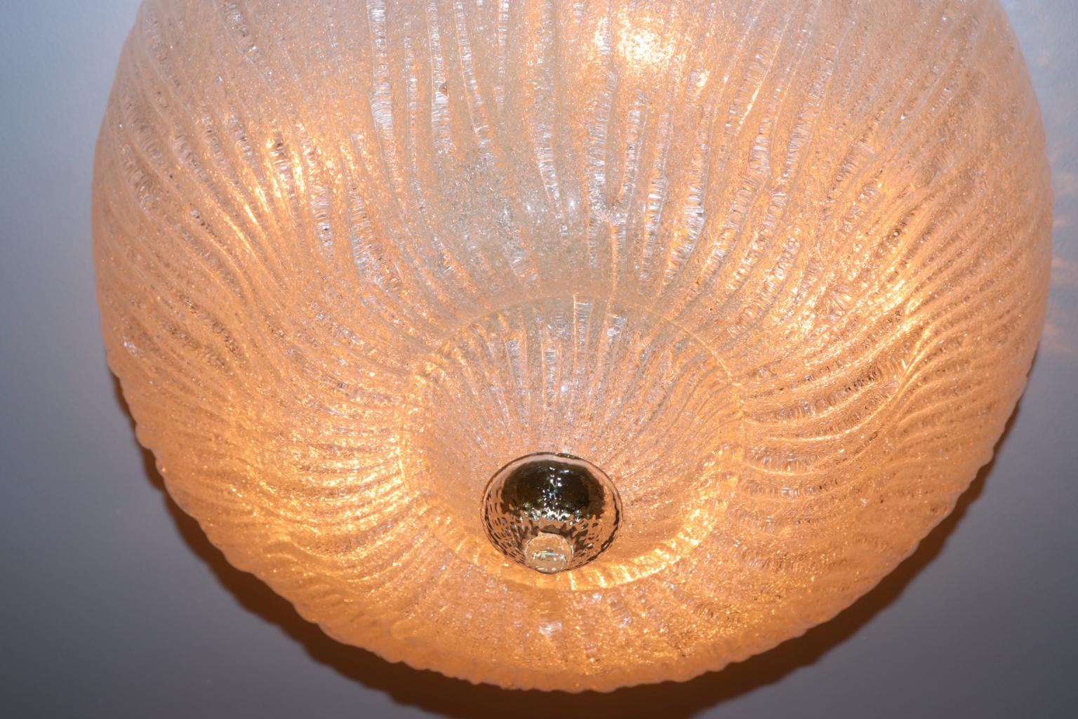 Italian Crystal Murano Glass Ceiling Light by Murano Due For Sale 1