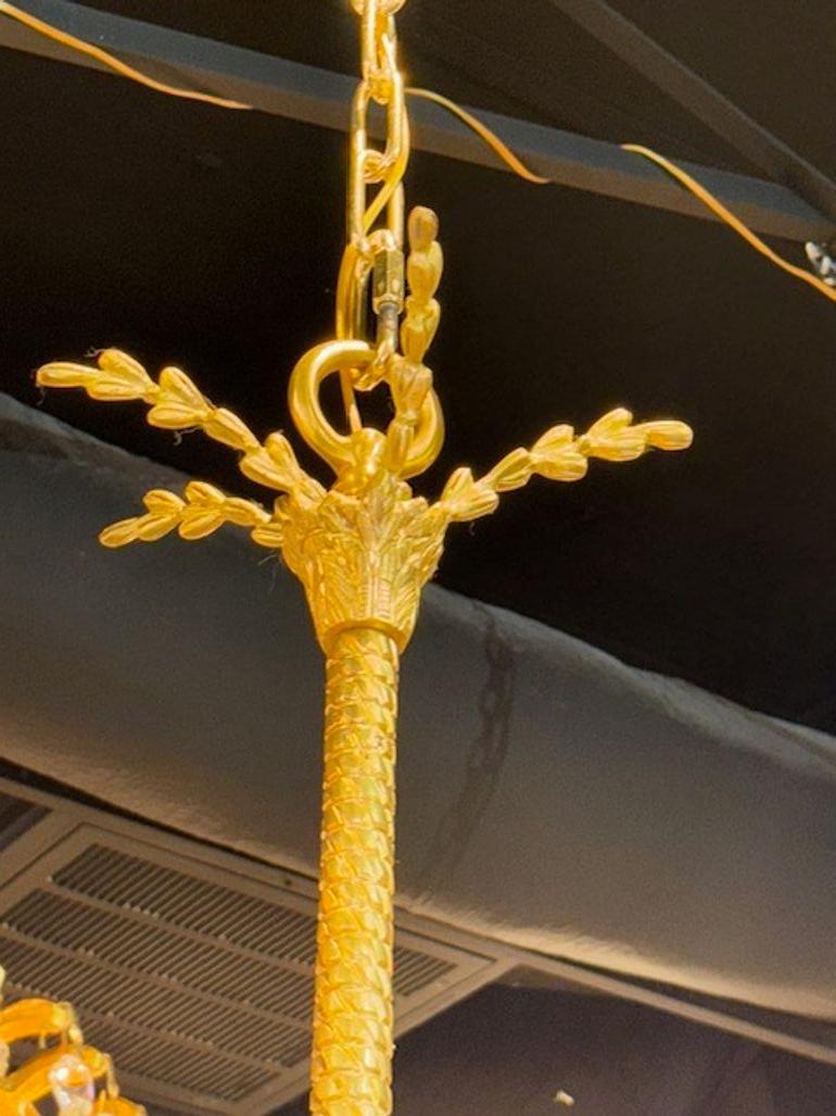 Lampadario a forma di palma in cristallo italiano in vendita 1