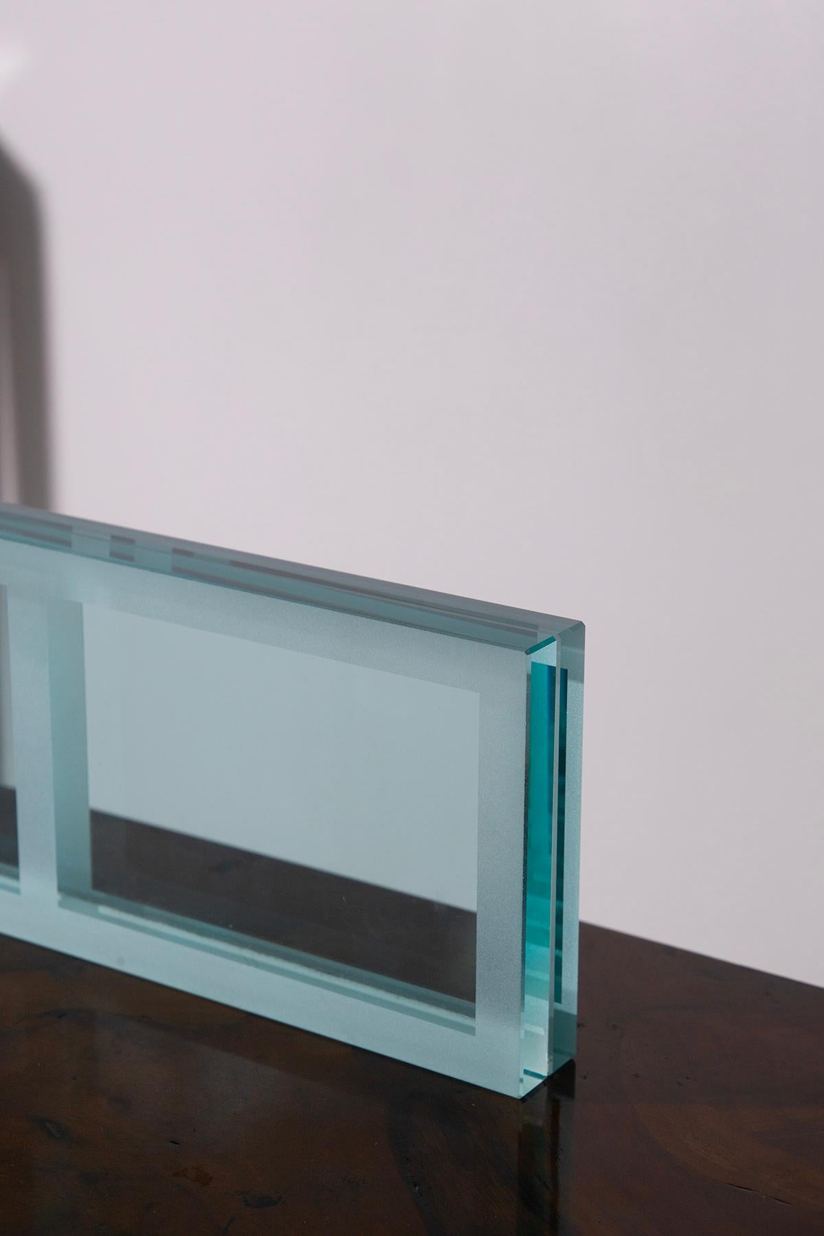 Italian crystal photo holder for FONTANA ARTE im Angebot 4