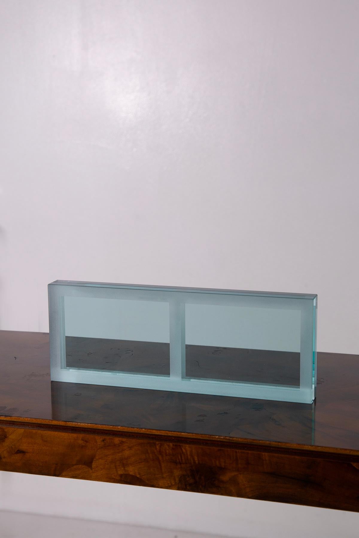 Italian crystal photo holder for FONTANA ARTE (Postmoderne) im Angebot