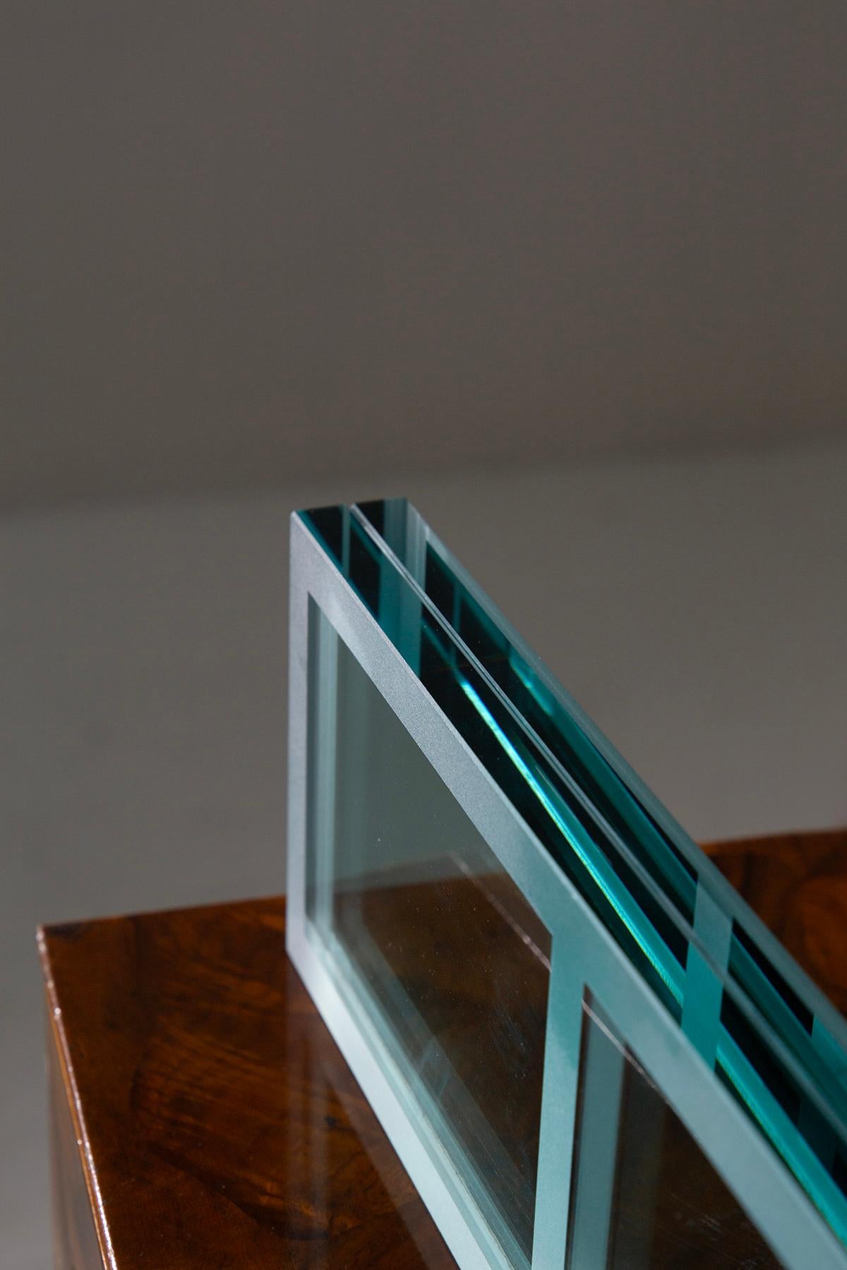 Italian crystal photo holder for FONTANA ARTE (Late 20th Century) im Angebot