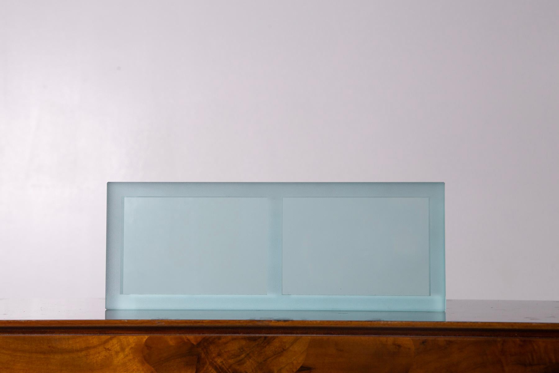 Italian crystal photo holder for FONTANA ARTE im Angebot 3