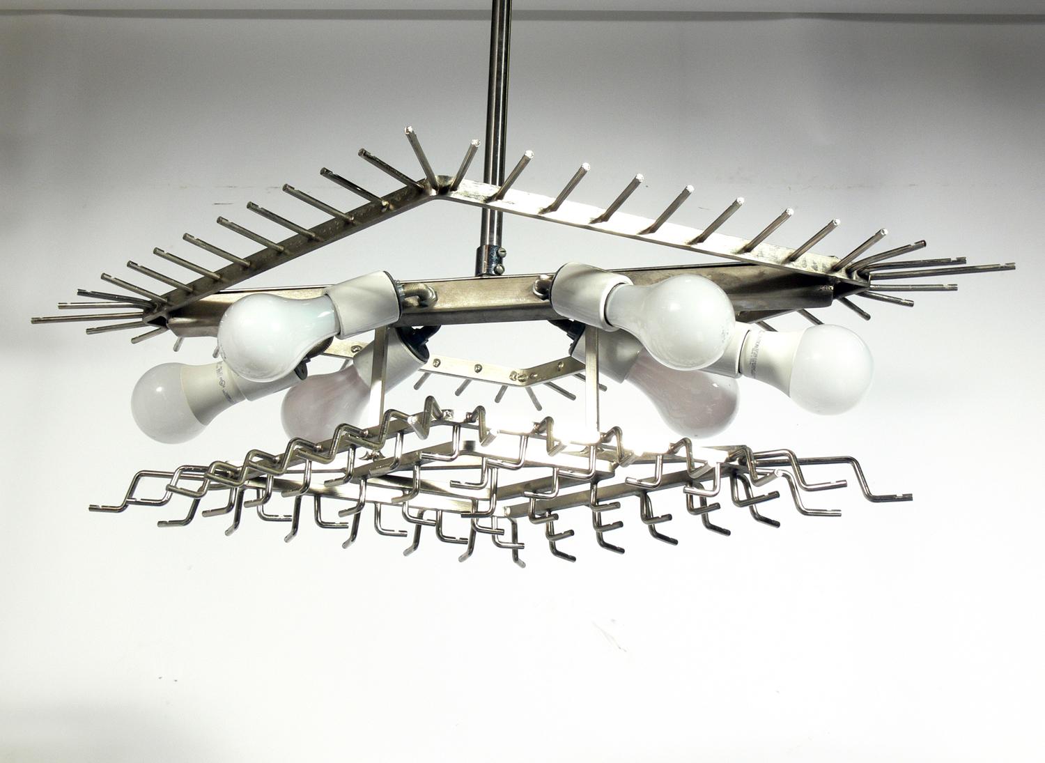 Mid-20th Century Italian Crystal Prisms Chandelier by Camer For Sale
