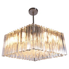 Vintage Italian Crystal Prisms Chandelier by Camer