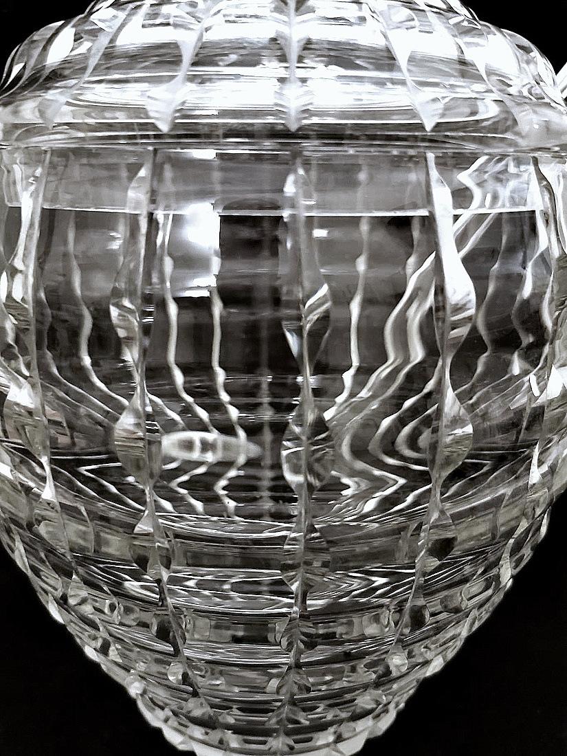 Italian Crystal Punch Bowl With Lid And Ladle For Sale 5