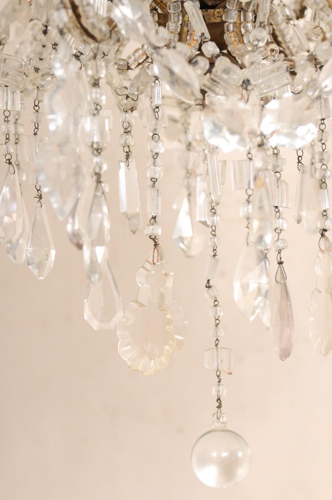 Lampadario a sei luci in cristallo italiano (bellissimo formato Petite!) in vendita 5