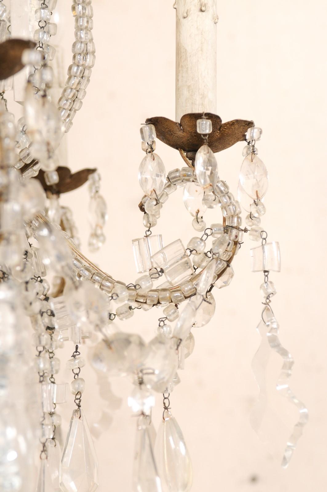 Lampadario a sei luci in cristallo italiano (bellissimo formato Petite!) in vendita 6