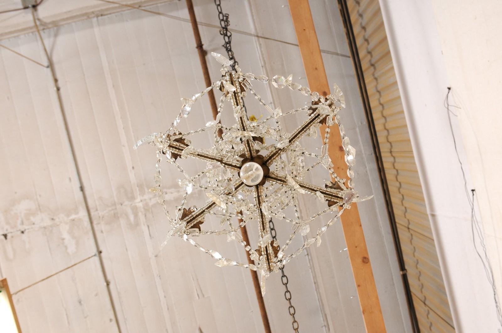 Lampadario a sei luci in cristallo italiano (bellissimo formato Petite!) in vendita 7
