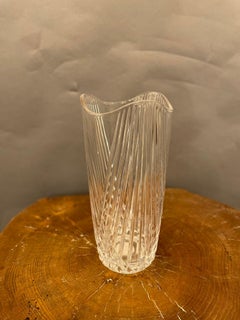 Vase en cristal italien, Italie, années 1970