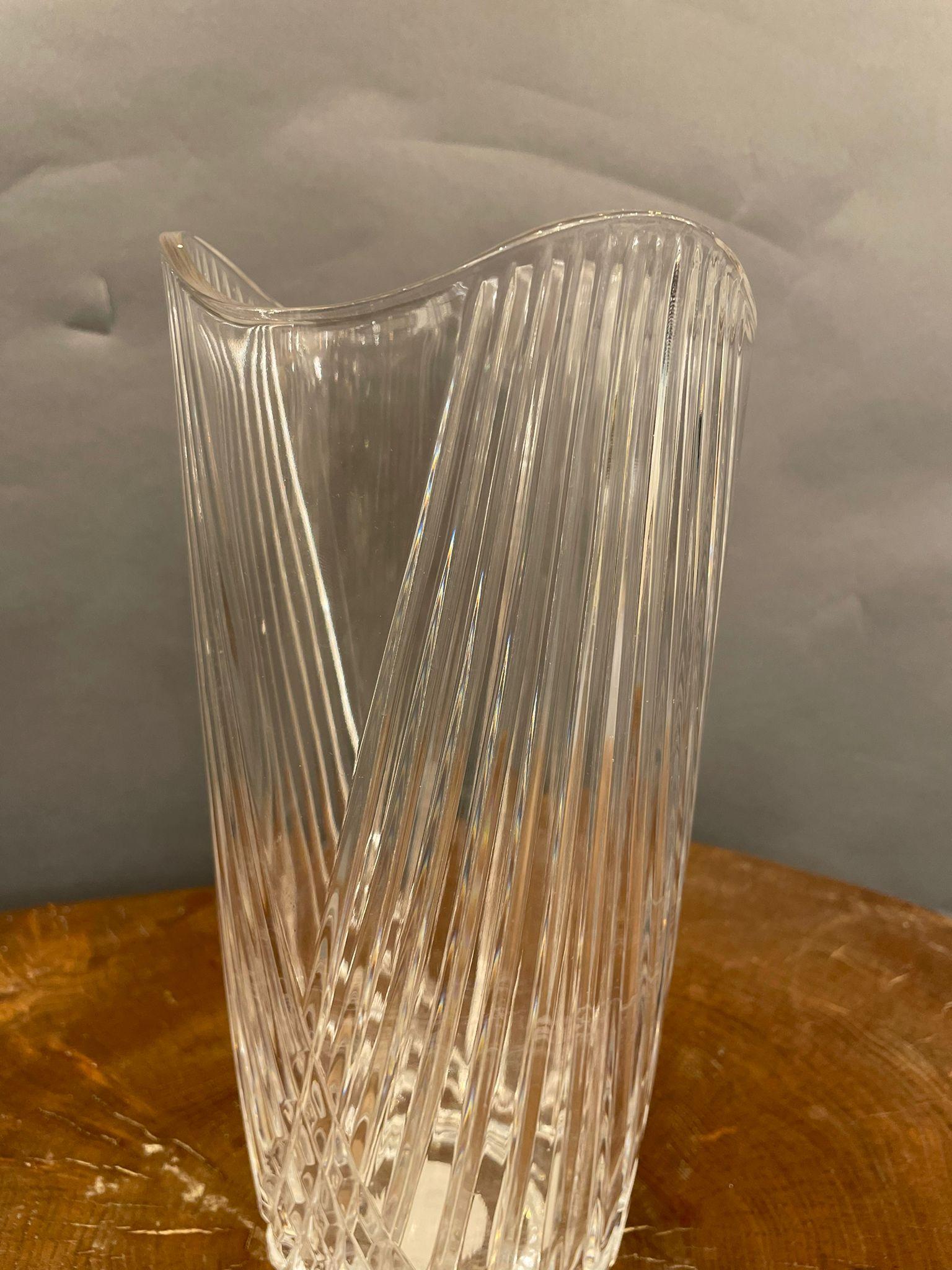 Mid-Century Modern Vase en cristal italien, Italie, années 1970 en vente