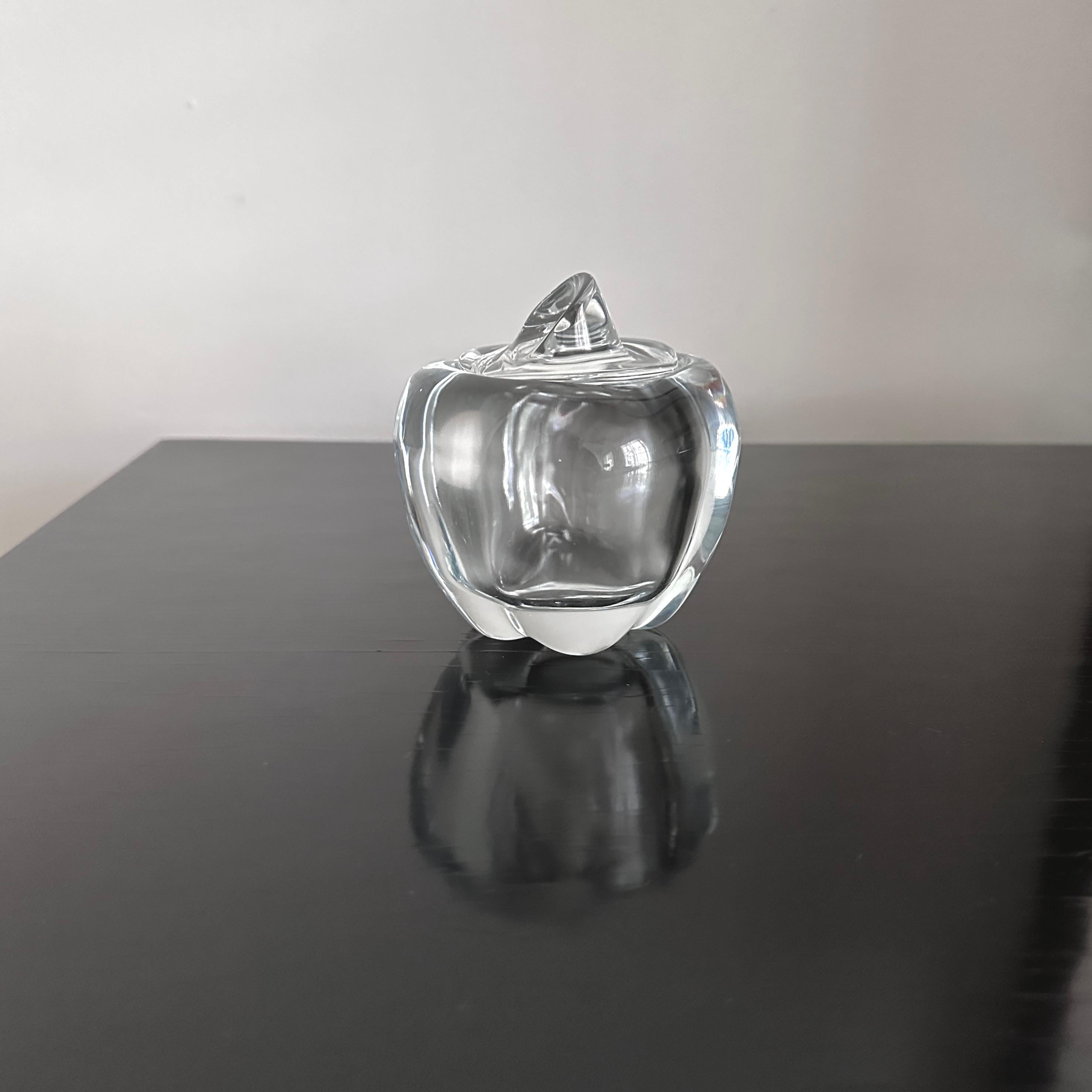 Hand-Crafted Italian Crystel Apple Form Jam Jar Designed by Elsa Peretti for Tiffany & Co. For Sale
