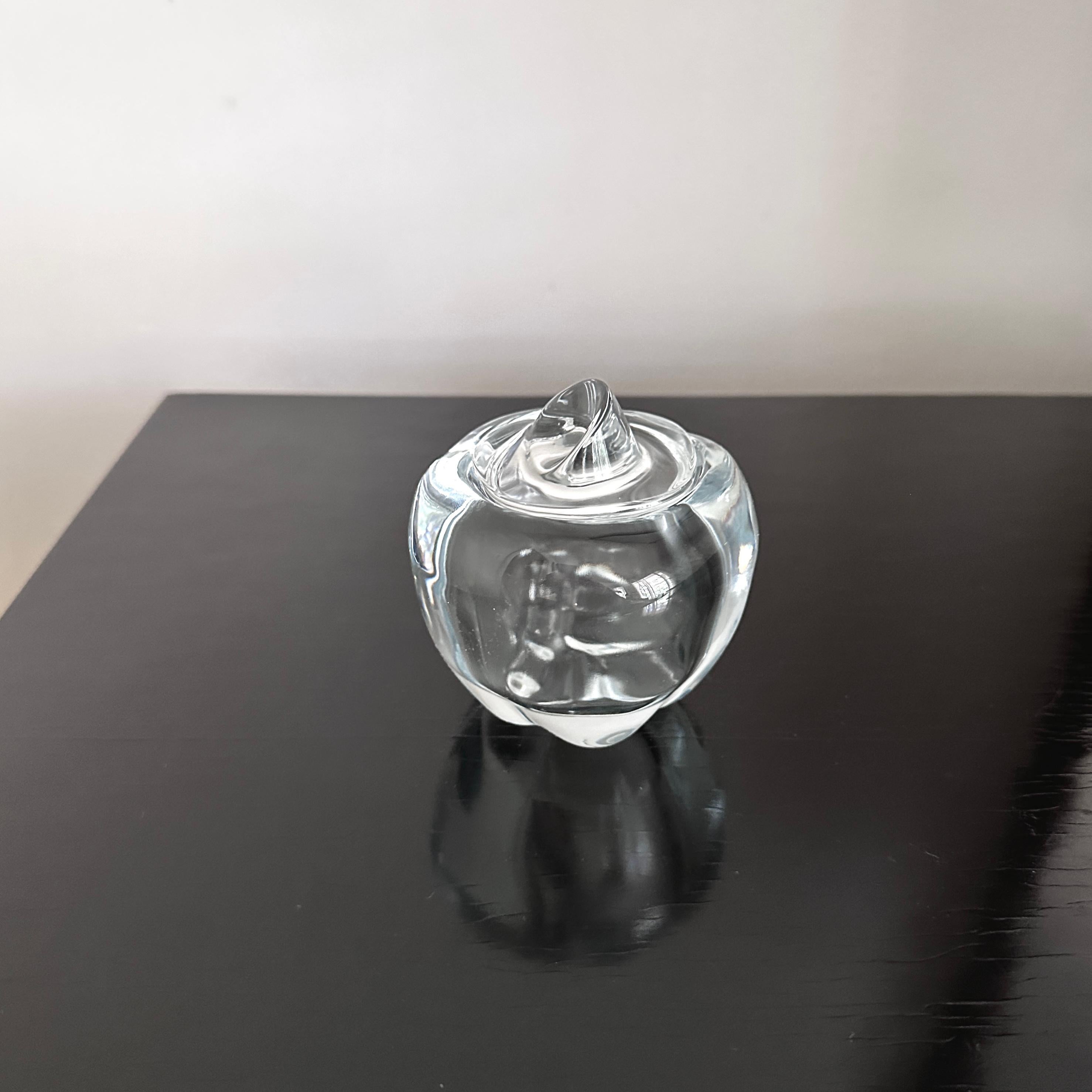 Italian Crystel Apple Form Jam Jar Designed by Elsa Peretti for Tiffany & Co. In Good Condition For Sale In Doraville, GA