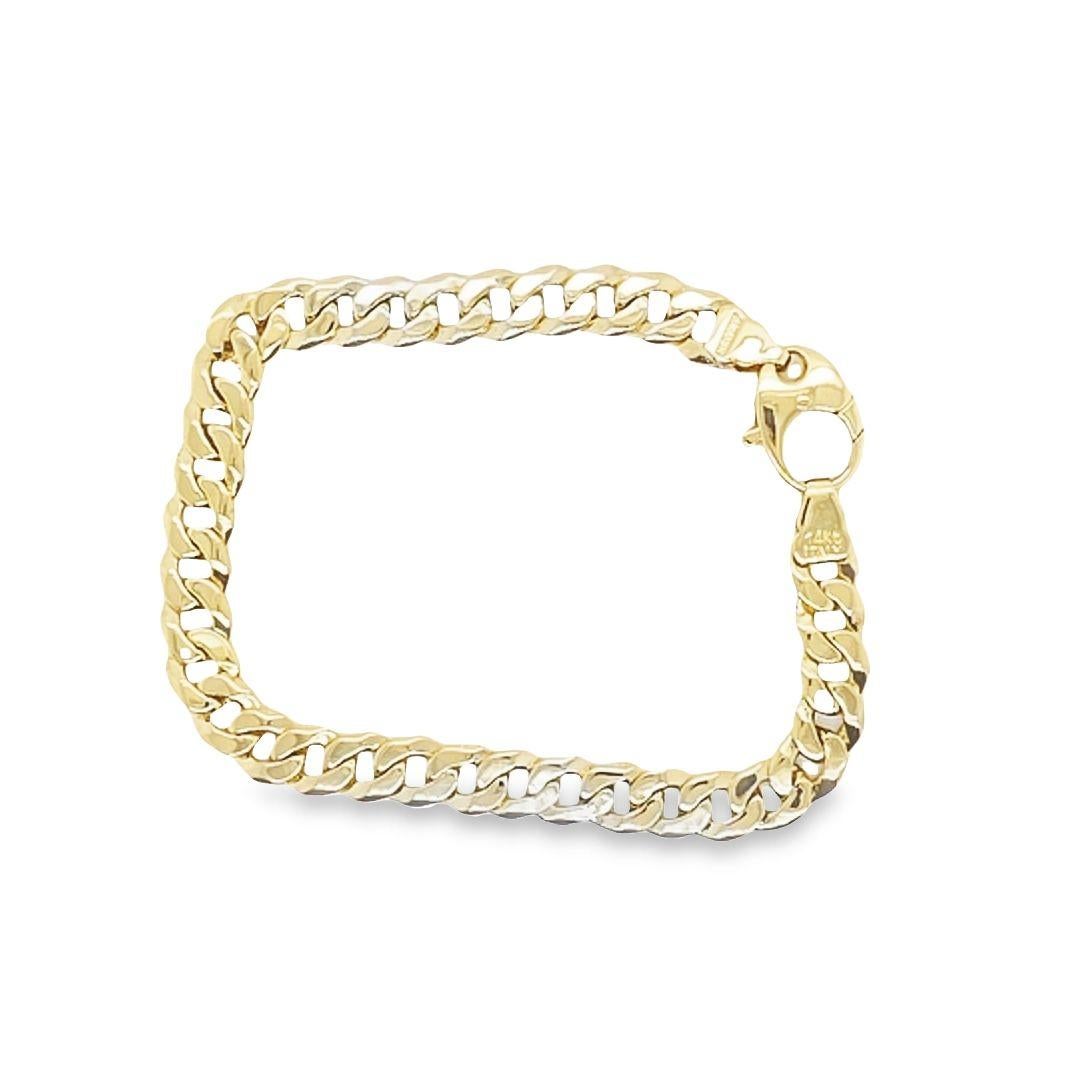 Femenino o masculino Pulsera de eslabones con bordillo italiano en venta