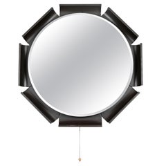 Miroir biseauté incurvé italien rétroéclairé par Ico Parisi pour ISA, 1968