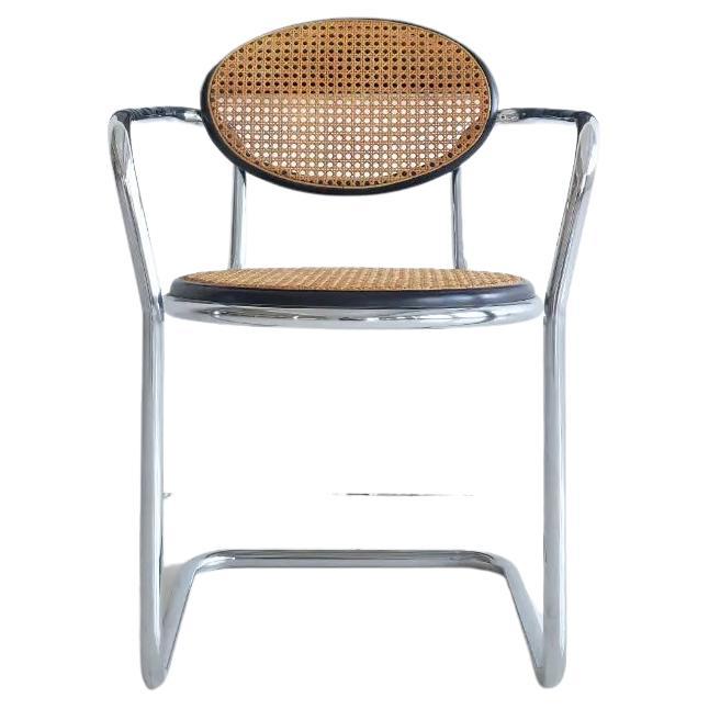 Accent Dining Chair in Blush Pink Faux Leather with Curved Brass Base ...