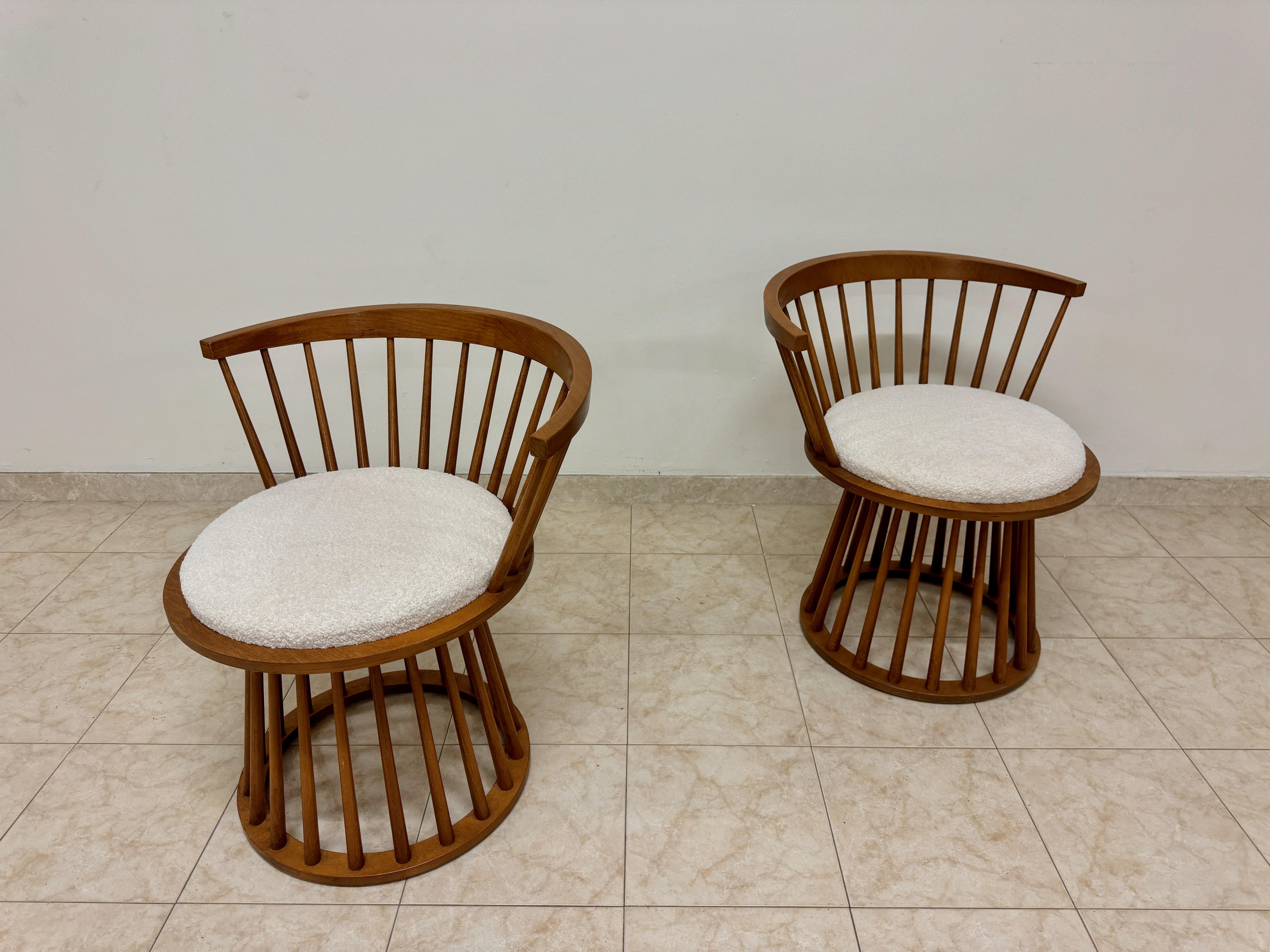 Fauteuils italiens à dossier courbe Sticks en vente 9