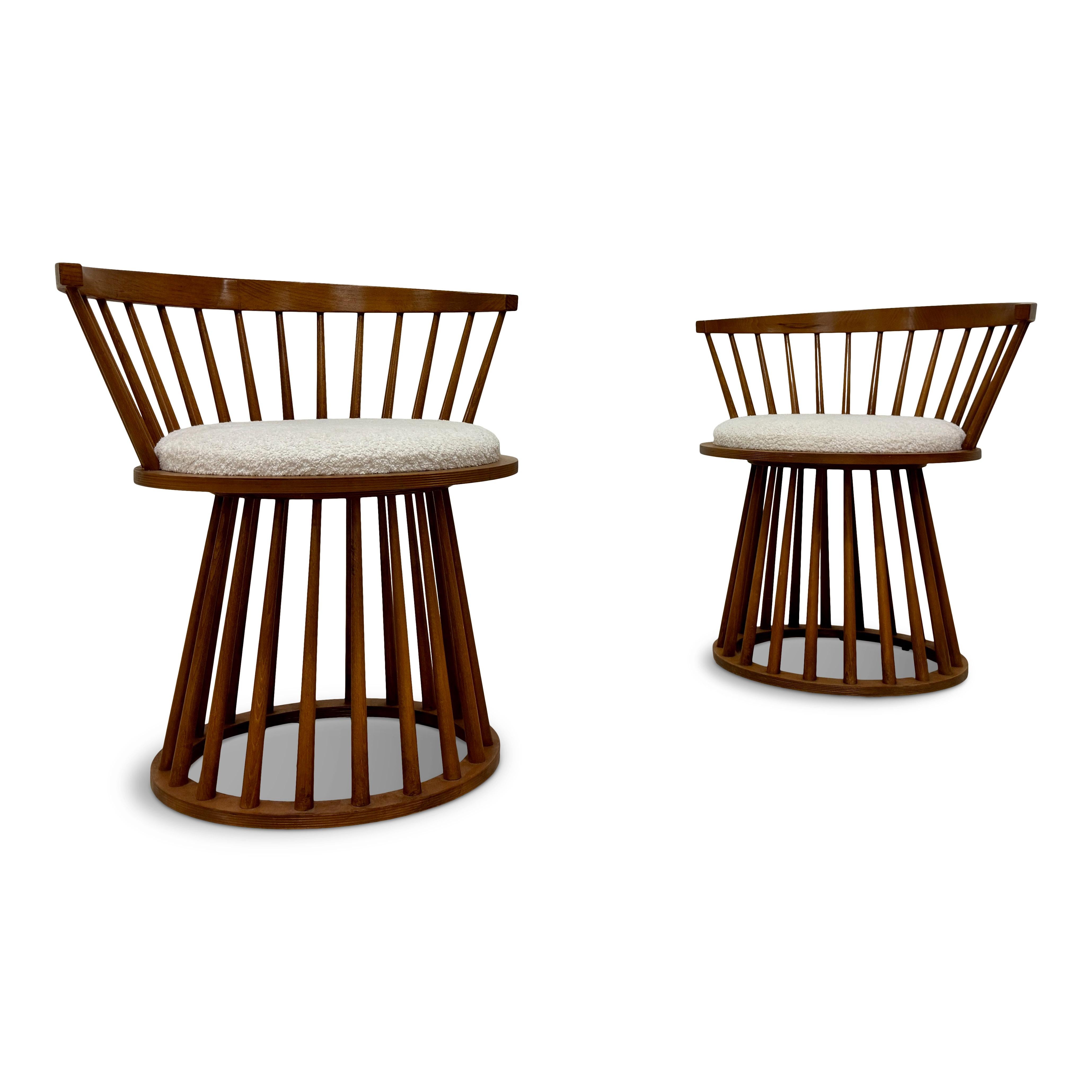 Fauteuils italiens à dossier courbe Sticks en vente 10
