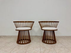 Italian Curved Stick-back Armchairs