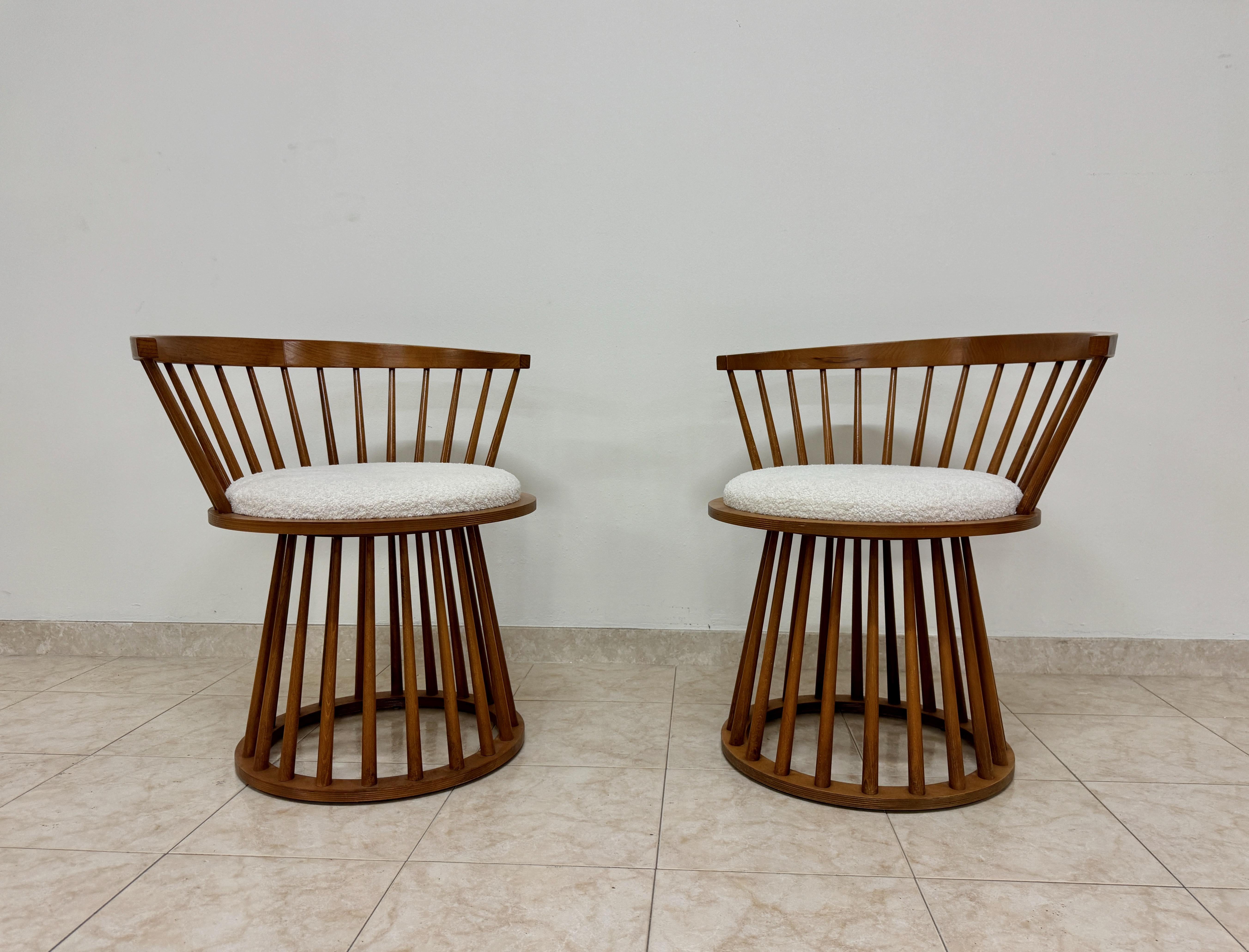Fauteuils italiens à dossier courbe Sticks en vente 1