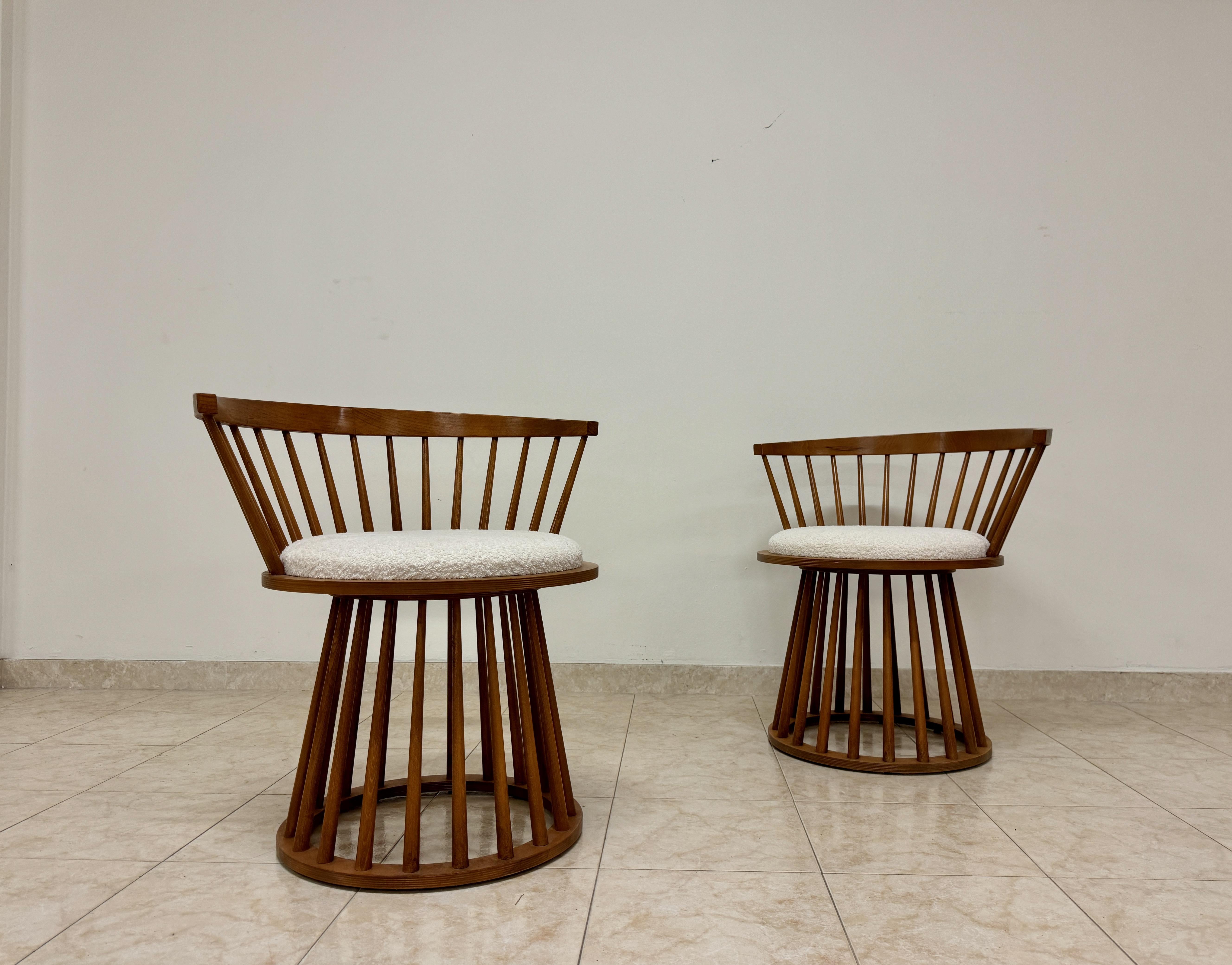 Fauteuils italiens à dossier courbe Sticks en vente 2