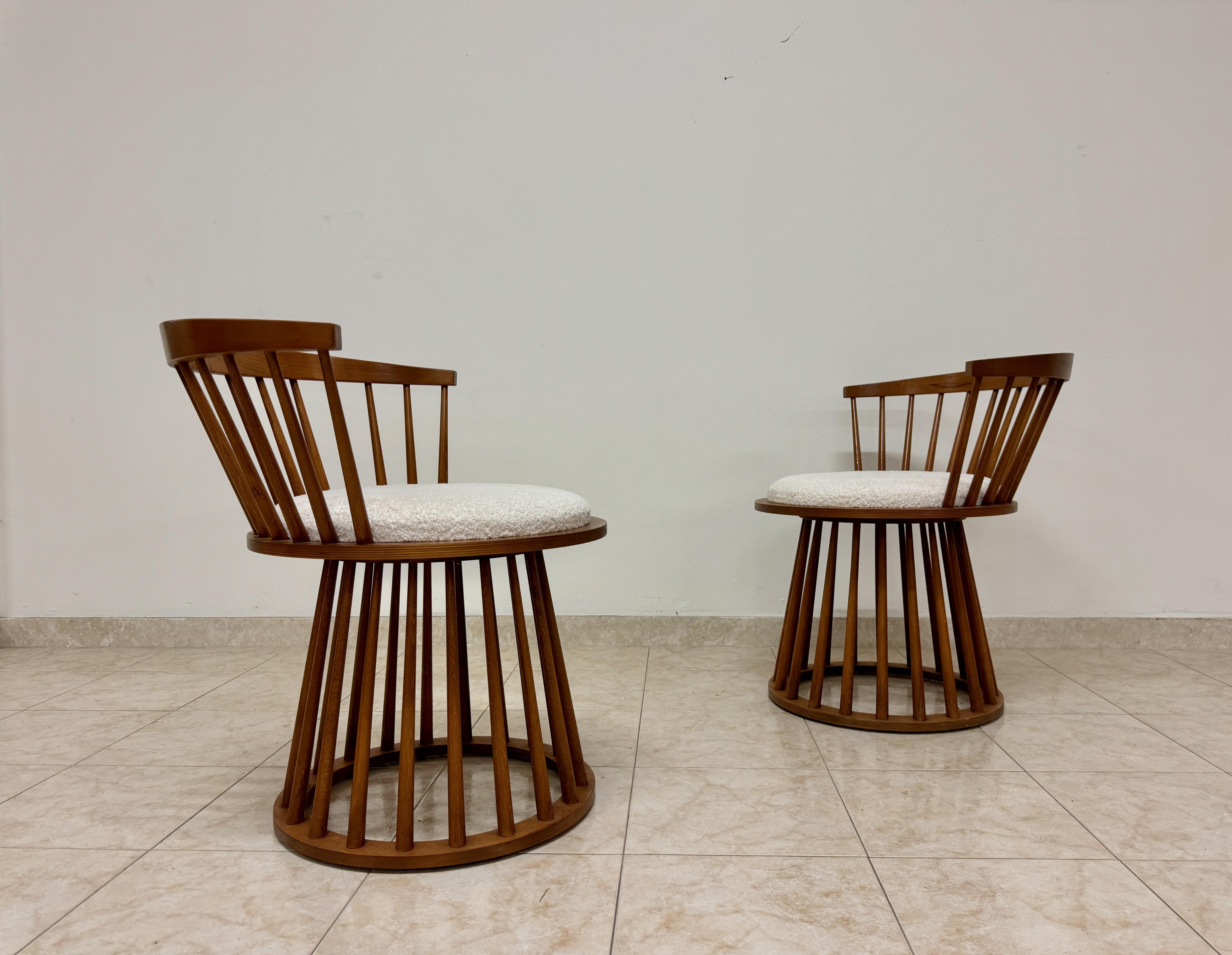 Fauteuils italiens à dossier courbe Sticks en vente 3