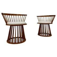 Poltrone italiane curve con schienale a bastone