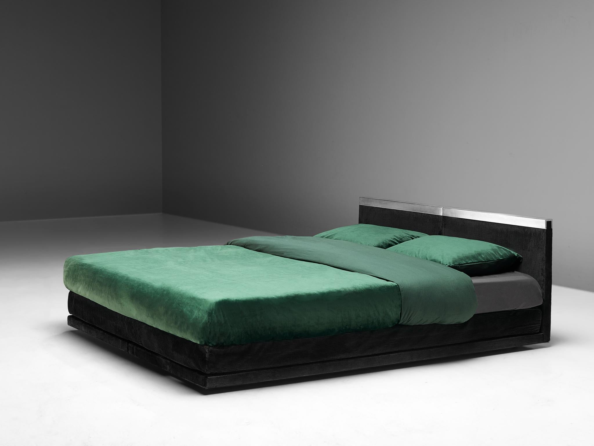 Post-Modern Italian Custom Made Bed by Bazzani with Aluminum